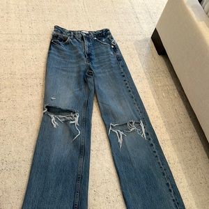 zara wide leg jeans size 2